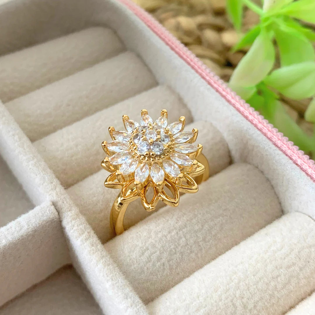 Anillo en forma de girasol new arrivals